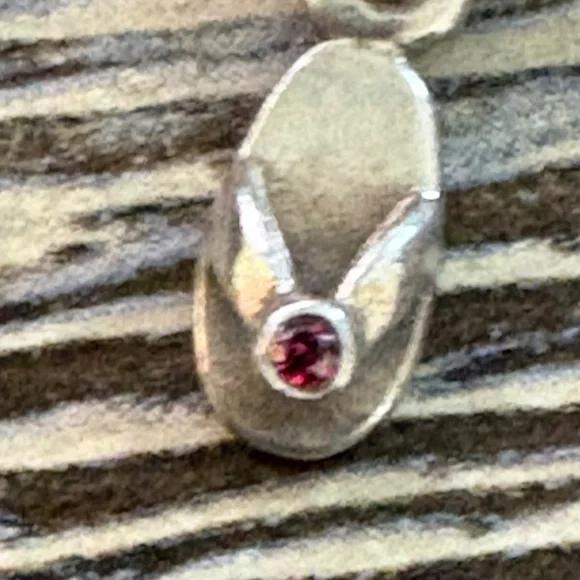 Authentic Retired Pandora Flip Flop Dangle Charm - Sterling Silver & Purple CZ - Picture 5 of 7